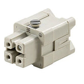 Internal industrial socket for 3 contacts + grounding